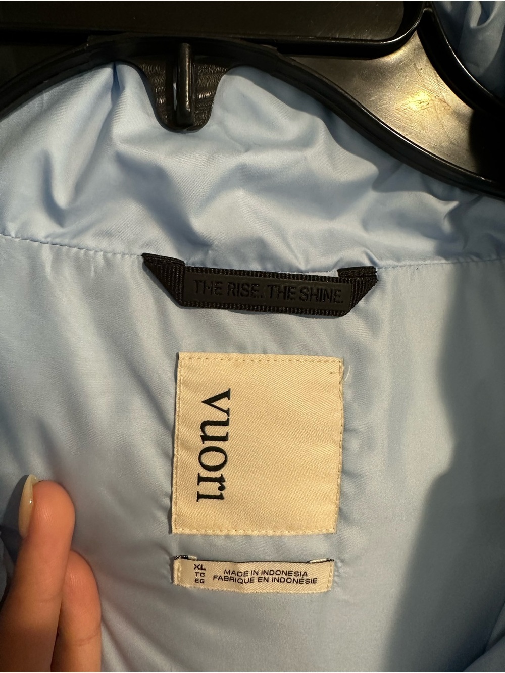 NWT Vuori Alta 650 Down Filled Jacket Light Blue Women's Puffer Jacket XL - Picture 7 of 11